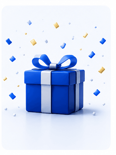 Gift box representing the monthly prize draw
